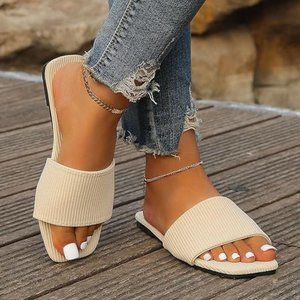 Summer slide sandals